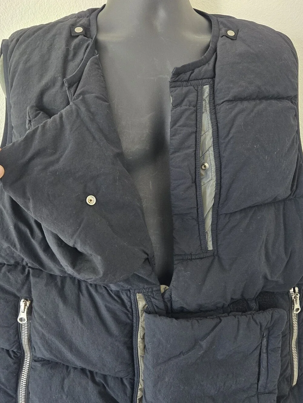 Stone Island Shadow Project Naslan Light Padded Pocket Gilet Vest Mens XXL Bkack